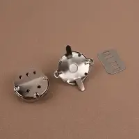 Застёжка для сумки, 3×3 см, цвет серебряный