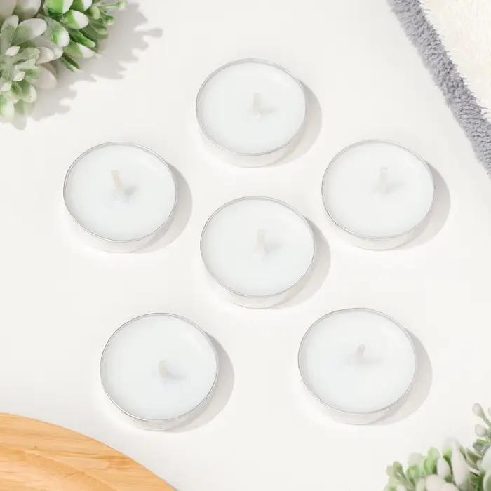 Набор свечей чайных ароматических, 6 шт, жасмин Набор свечей чайных ароматических, 6 шт, жасмин