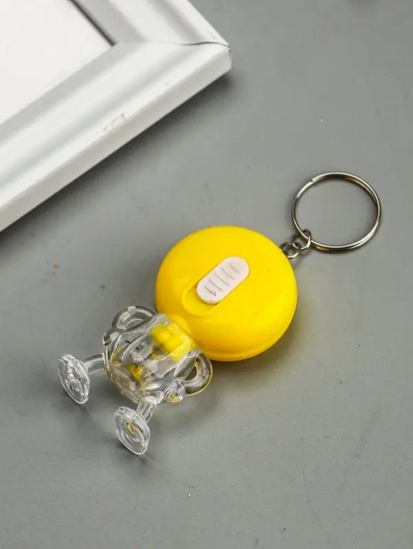 Фонарик брелок для ключей на кольце &laquo;Смайлик&raquo;, 1 LED, 3&times;5.5 см, МИКС