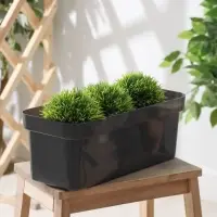 Ящик балконный для цветов &laquo;Эко&raquo;, 8 л, 40&times;17&times;15.5 см, пластиковый, цвет тёмный гранит