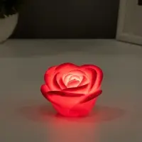 Фигурка световая RISALUX &laquo;Роза&raquo;, LED-ночник, 2 Вт, LR44, красный, 6.6&times;6.6&times;4 см