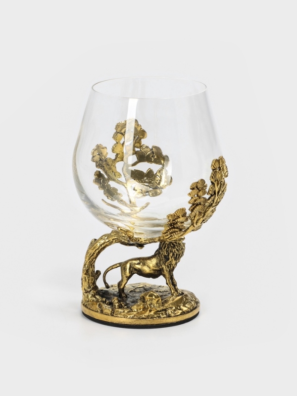 Бокал для коньяка Бокал для коньяка "Лев", 8.3 х 12.3, золото