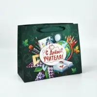 Подарочный набор &laquo;День учителя&raquo;, пакет и открытка, ML 27 &times; 23 &times; 11,5 см