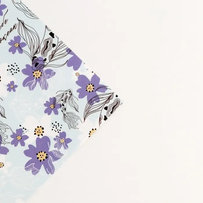 Бумага упаковочная глянцевая «Океан», 70 х 100 см