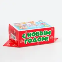 Подарочная коробка Новогодняя Конфета малая«Сладкая парочка» с игрой, анимацией 9.5×8×12 см