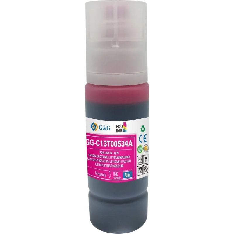 Чернила G&G (GG-C13T00S34A) пур. 70мл для L1110, L3151