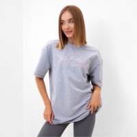 Футболка женская MINAKU OVERSIZE FIT: SPORTY & STYLISH цвет светло-серый, р-р 44