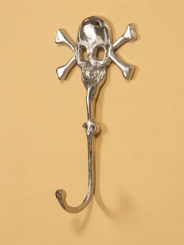Крючок настенный Крючок настенный "Весёлый Роджер" 23х14х5 см, алюминий, цв. серебро