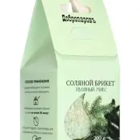 Соляной брикет куб &laquo;Хвойный микс&raquo; 200 г &laquo;Добропаровъ&raquo; пихта, сосна, ель