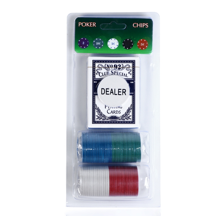 Покер, набор для игры (карты 54 шт, фишки 60 шт с номиналом) Покер, набор для игры (карты 54 шт, фишки 60 шт с номиналом)