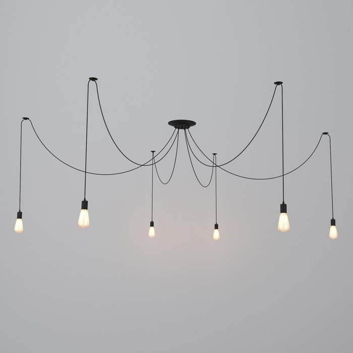 Светильник Светильник "Паук" черный 6x40Вт E27 черный BayerLux