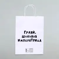 Пакет подарочный «Гуляй шальная императрица», 24×14×28 см, 1 шт.