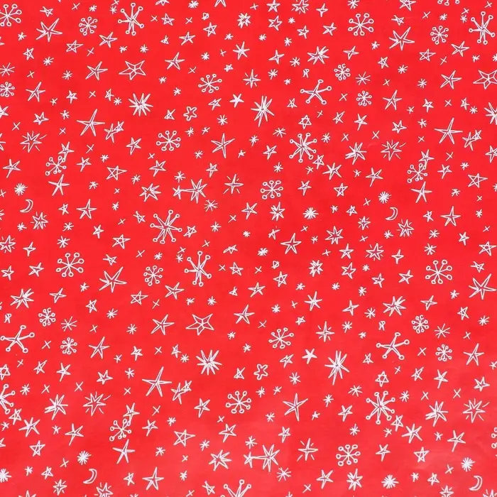 Бумага упаковочная новогодняя глянцевая двусторонняя «Венки », 70×100 см