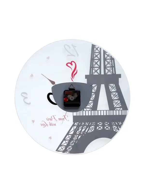 Часы настенные интерьерные &laquo;Париж&raquo;, d=39 см, прозрачные