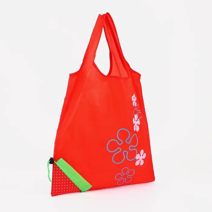 Сумка складная без застёжки, 38&times;0.5&times;58 см, красная