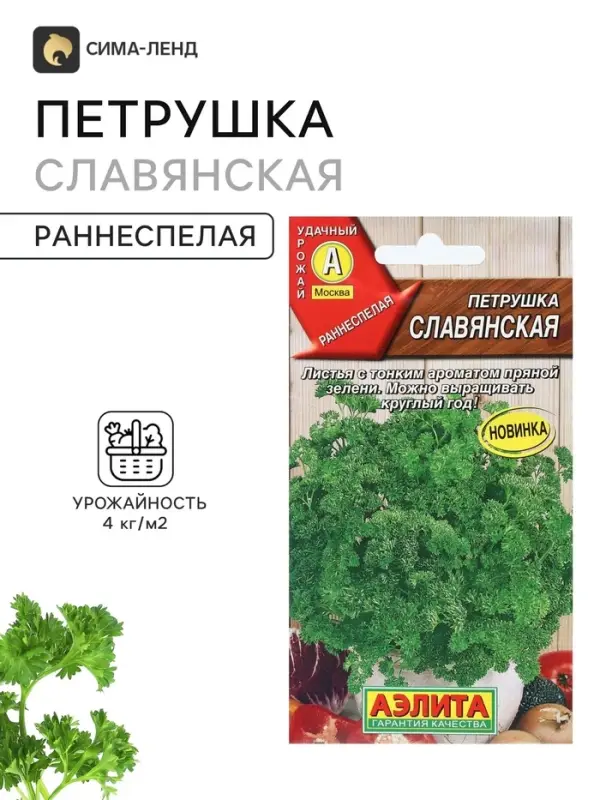 Семена Петрушка кудрявая &laquo;Славянская&raquo;, 2 г, &laquo;АЭЛИТА&raquo;