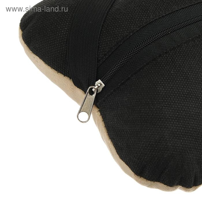 Подушка автомобильная косточка, на подголовник, велюр, бежевый, ромб, 16 х 24 см Подушка автомобильная косточка, на подголовник, велюр, бежевый, ромб, 16 х 24 см