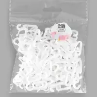 Крючок для штор, пластиковый, 3.2&times;1.5 см, 100 шт., белый