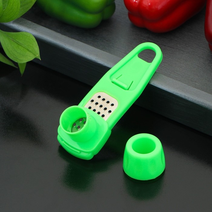 Тёрка для чеснока с держателем Доляна, 14 см, малая, цвет МИКС Тёрка для чеснока с держателем Доляна, 14 см, малая, цвет МИКС