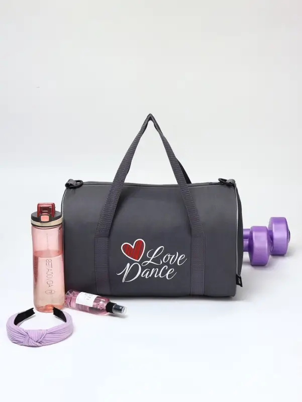 Сумка спортивная TEXTURA, на молнии с подкладкой, длинный ремень, маленький размер, серая