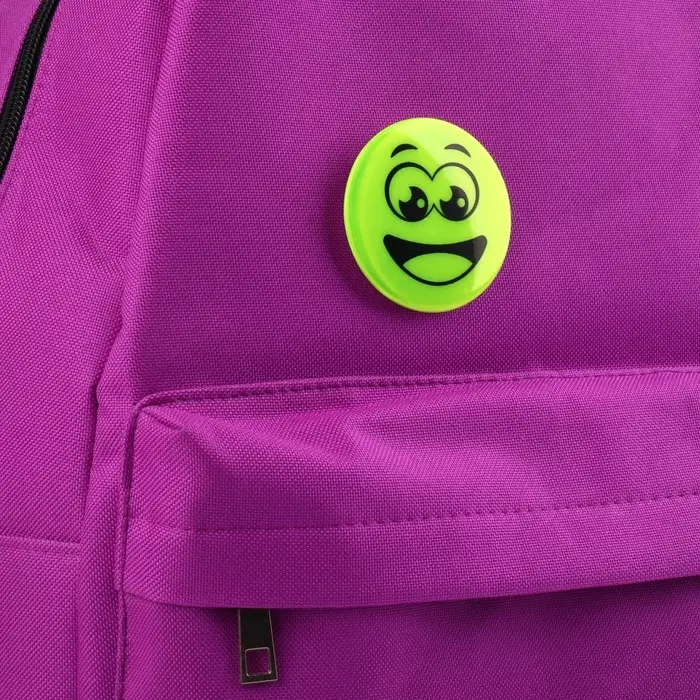 Светоотражающий значок &laquo;Удивлённый смайл&raquo;, d=5.8 см, жёлтый