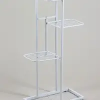 Подставка для цветов Greengo, 4 полки, 43&times;22&times;82 см, напольная, металл, белая