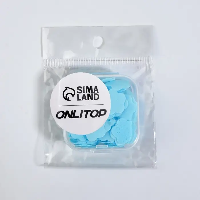 Мыло листовое, в пластинах, 72 (± 2) шт., в футляре, синее