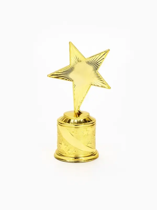 Кубок под нанесение, наградная фигура литая &laquo;Звезда&raquo;, золото, 16&times;8.5&times;6 см