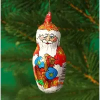 Шоколадная фигурка новогодняя на нитке "Дед Мороз, Снегурочка, Снеговик", МИКС, 18 г Шоколадная фигурка новогодняя на нитке "Дед Мороз, Снегурочка, Снеговик", МИКС, 18 г