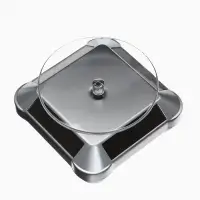 Подставка для украшений QF, универсальная, вращающаяся на 360 градусов, 10&times;10&times;4.5 см, цвет серебро