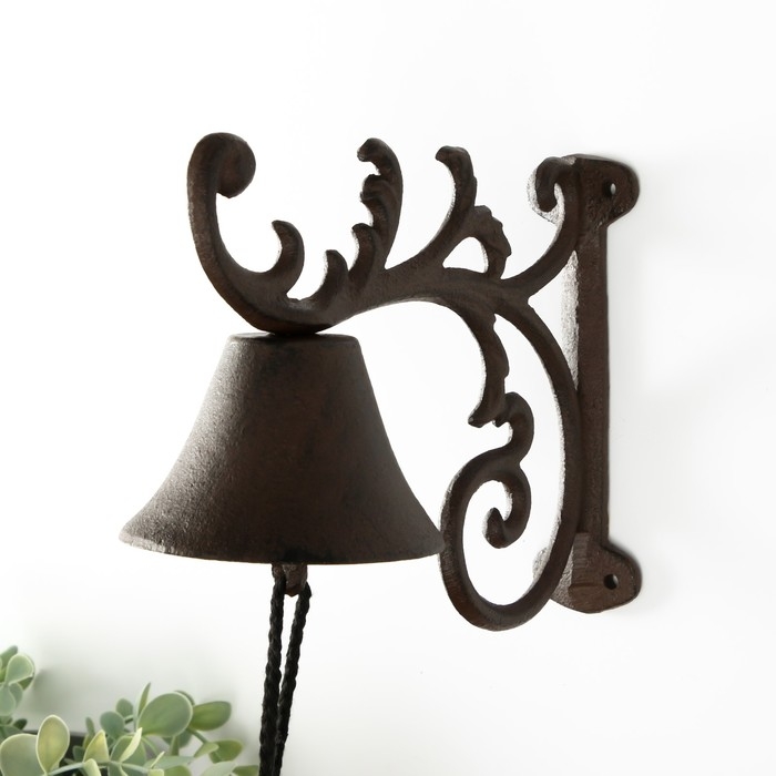 Колокол сувенирный чугун  Колокол сувенирный чугун "Растительный узор" 21х10х20 см