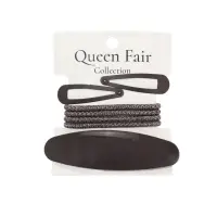 Набор для волос QF &laquo;Авиталь&raquo;, 4 резинки 6.5 см, заколка - автомат 9 см, 2 заколки 4.5 см, коричневый