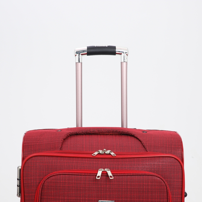 Чемодан большой 95 л (L), отдел на молнии, с расширением, кодовый замок, 4 колеса, 2 наружных кармана, цвет красный Чемодан большой 95 л (L), отдел на молнии, с расширением, кодовый замок, 4 колеса, 2 наружных кармана, цвет красный