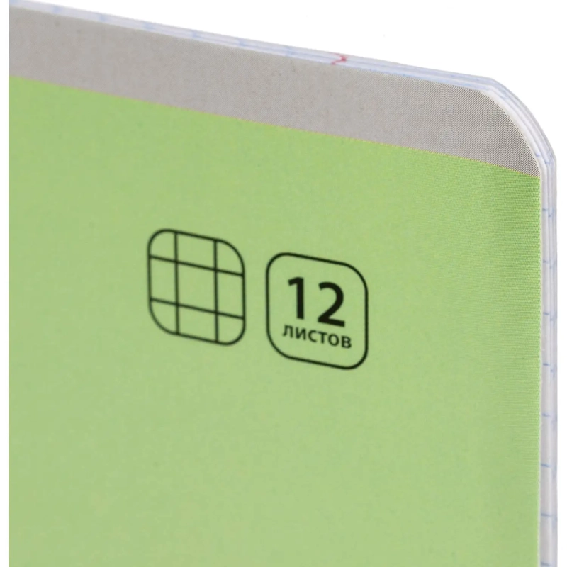 Тетрадь школьная Комус Класс А5 12 л клетка Зеленый, 10 шт./уп