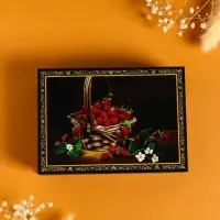 Шкатулка «Ягоды», 10×14 см, лаковая миниатюра