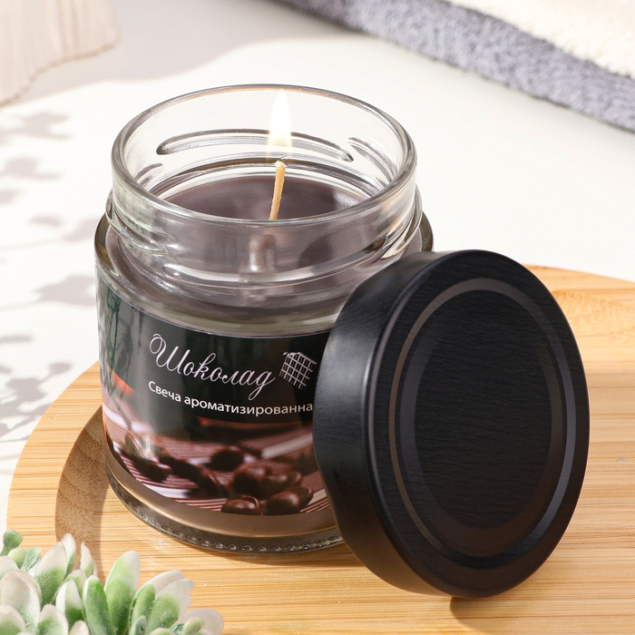 Свеча в банке ароматическая Свеча в банке ароматическая "Шоколад", 25 ч