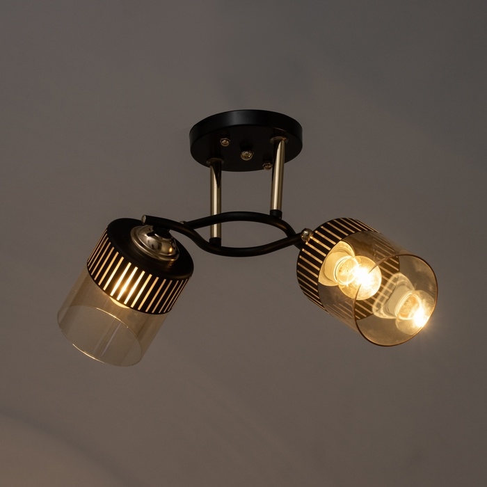 Люстра Люстра "Галион" 2хЕ27 40Вт черно-золотой 48х26 см