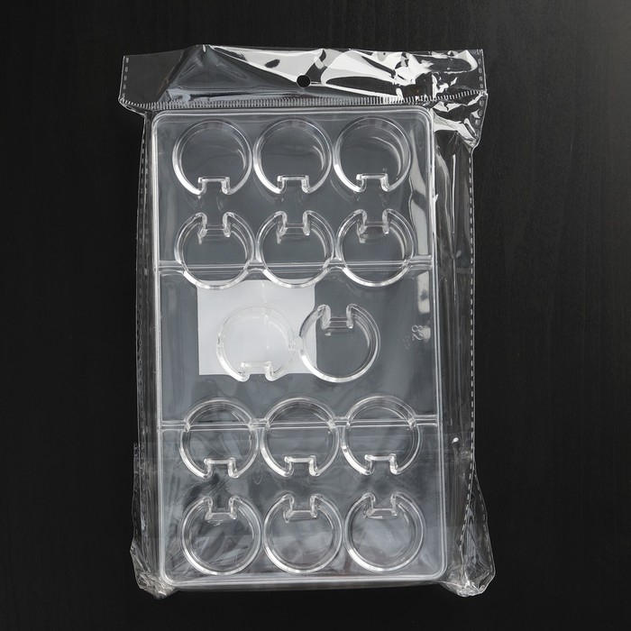 Форма для конфет и шоколада «Пакман», 14 ячеек, 20×12×2,5 см, ячейка d=3 см, цвет прозрачный Форма для конфет и шоколада «Пакман», 14 ячеек, 20×12×2,5 см, ячейка d=3 см, цвет прозрачный