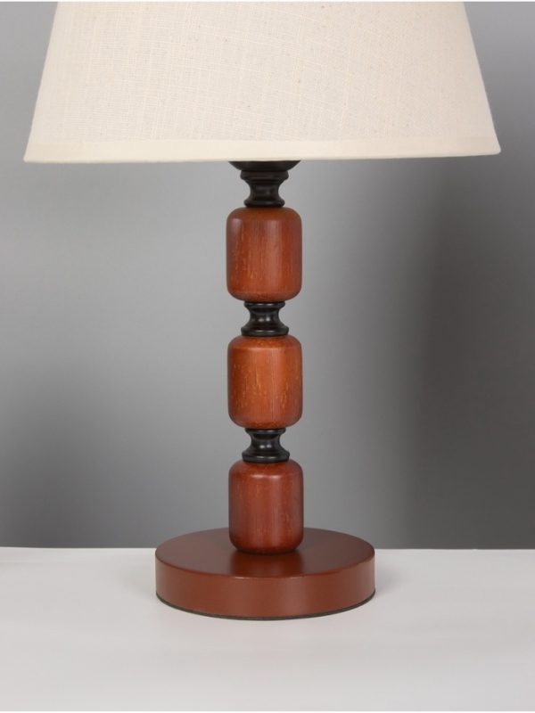 Лампа настольная BayerLux ЭКО Лампа настольная BayerLux ЭКО "Одри" 1х40Вт Е27 черный/темно-кор. 25х25х43см