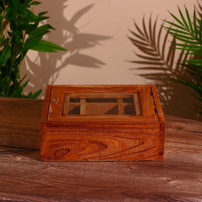 Коробка для чайных пакетиков 24х24х8 см, джампинис Коробка для чайных пакетиков 24х24х8 см, джампинис