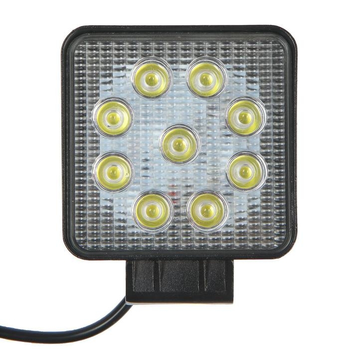 Фара светодиодная Skyway OFF ROAD, квадратная, 12/24 В, 27 Вт, 9 диодов, 110 х 110 мм, ближний свет Фара светодиодная Skyway OFF ROAD, квадратная, 12/24 В, 27 Вт, 9 диодов, 110 х 110 мм, ближний свет