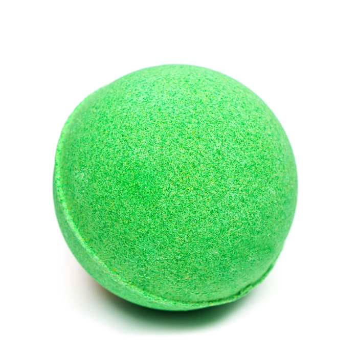 Бомбочка для ванны, зелёная, с золотой полоской, 110 г