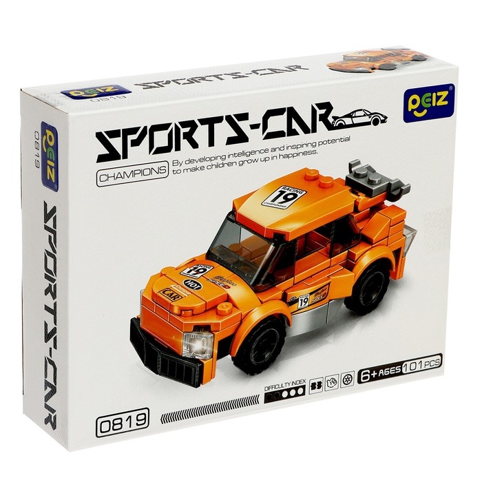Конструктор Гонка &laquo;Спорткар&raquo;, 101 деталь