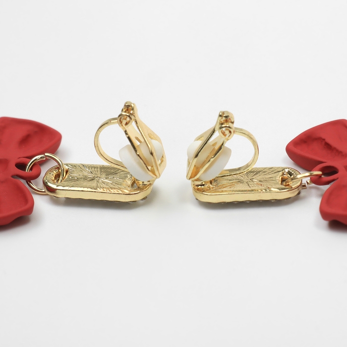 Новый год! Серьги «Новогодние» банты, цветные в золоте Новый год! Серьги «Новогодние» банты, цветные в золоте