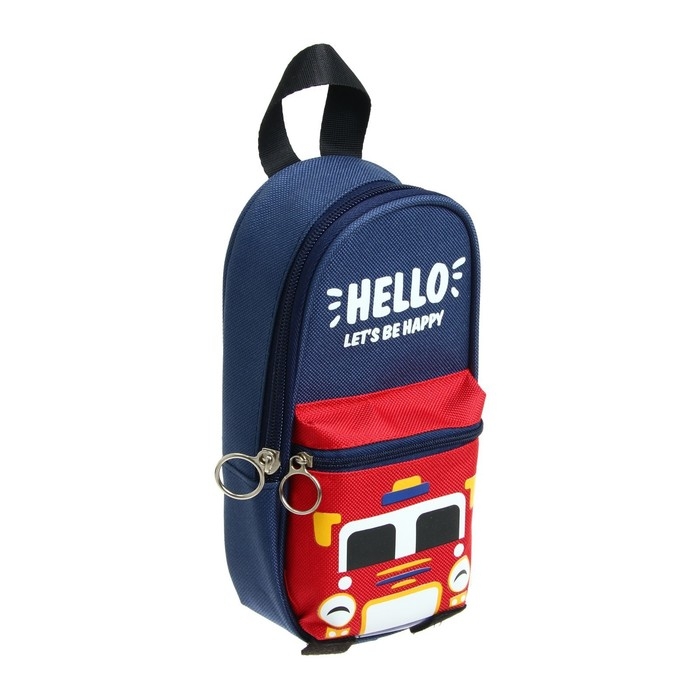 Пенал школьный на молнии 2 отделения Пенал школьный на молнии 2 отделения "Монстр/Машина", МИКС