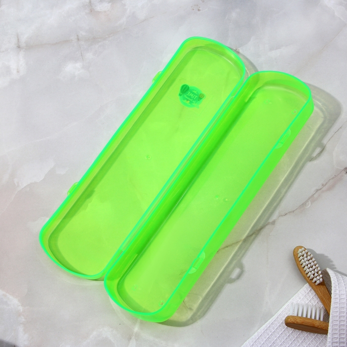 Футляр для зубной щётки и пасты, зеленый , 21 х 5,5 см Футляр для зубной щётки и пасты, зеленый , 21 х 5,5 см