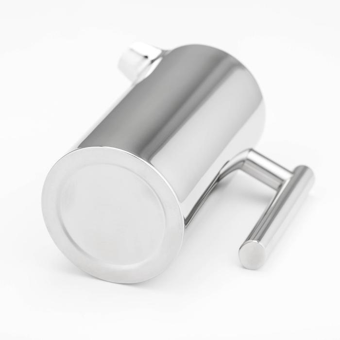 Френч-пресс из нержавеющей стали «Моко», 1 л, цвет хромированный Френч-пресс из нержавеющей стали «Моко», 1 л, цвет хромированный