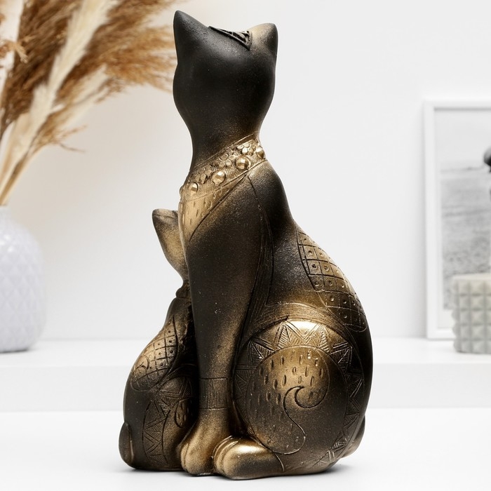 Копилка Копилка "Коты Фараоны" черная в золоте, 29см