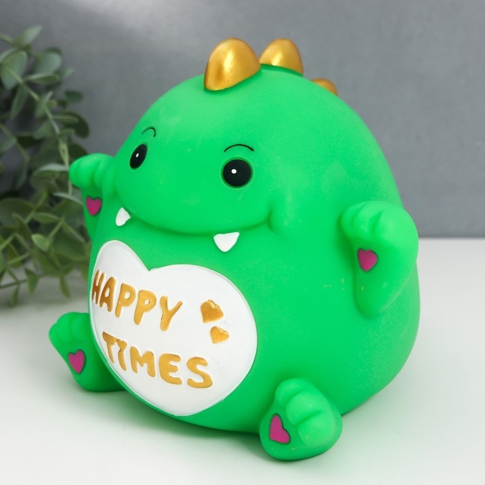 Копилка пластик Копилка пластик "Дракончик - пухляш" МИКС 18х18,5х17 см