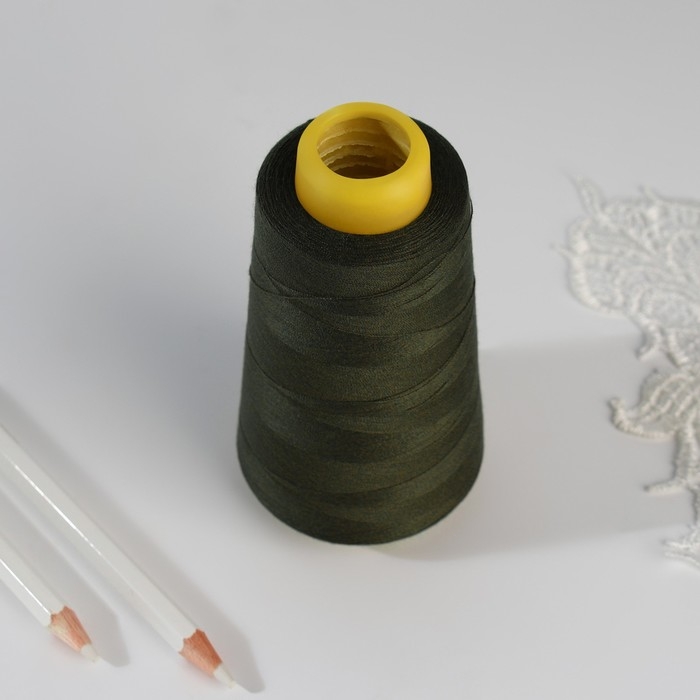 Нитки 40/2, 2700 м, цвет хаки Нитки 40/2, 2700 м, цвет хаки